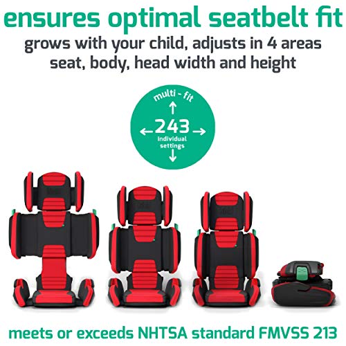 Slate Grey Foldable Highback Booster Car Seat P9179