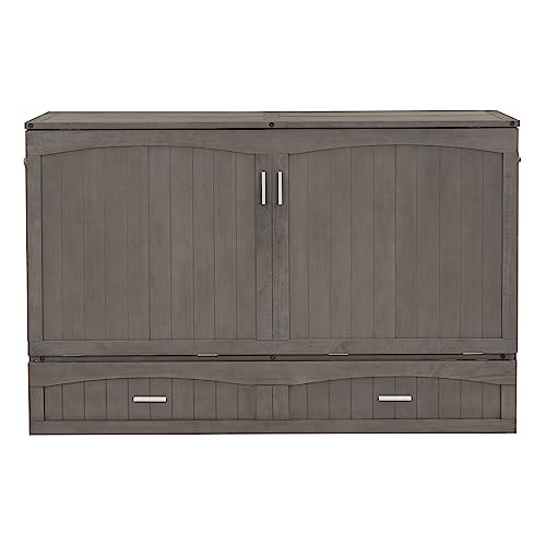 Queen Size Murphy Bed Chest with Storage Drawers G3781