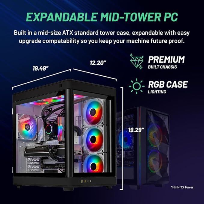 Ryzen 7 7700X RTX 4070 Super 12GB 1TB NVME Gen4 32GB DDR5 RAM 750W Gold PSU Gaming PC U67478