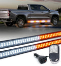 2PCS 70 Inch White Amber LED Strobe Light Strip R72535