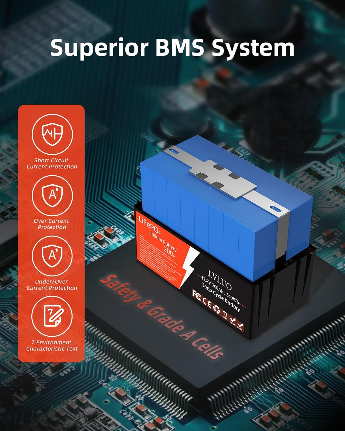 12v 200ah Lithium Deep Cycle Battery A25396