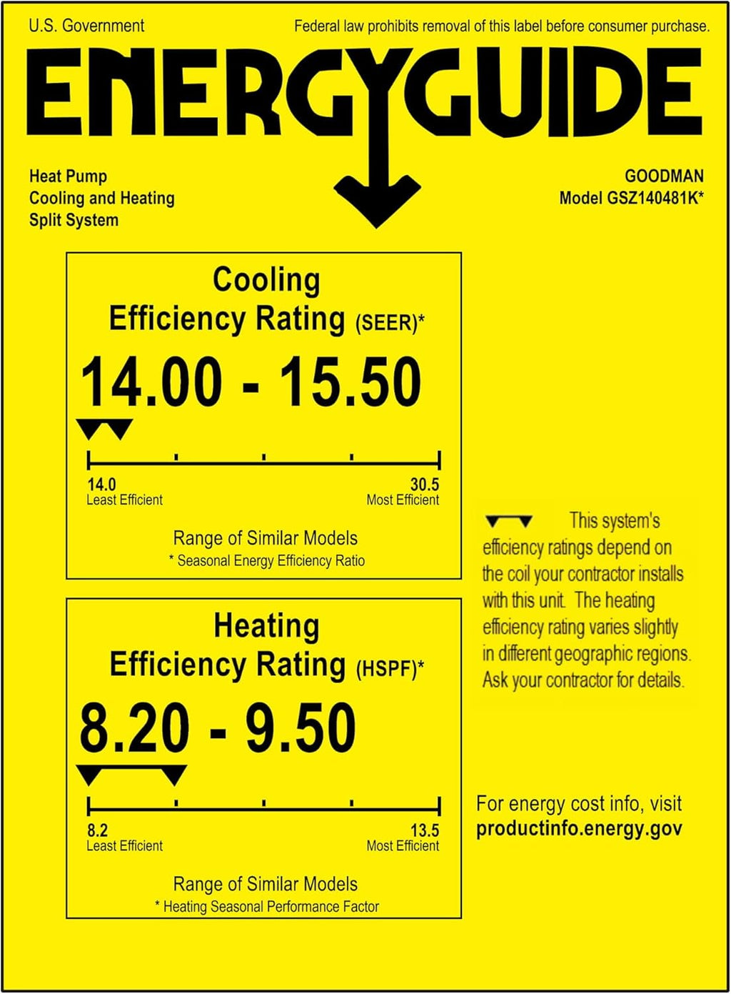 4 Ton 15 Seer Heat Pump System with Air Handler K784529