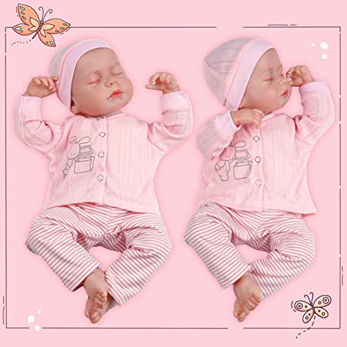 18 Inch Soft Body Realistic Reborn Baby Doll with Clothes and Toy Accessories T66136