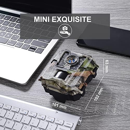 Mini Trail Camera 2 Pack 24MP 1080P HD with 32GB SD Cards Waterproof Night Vision E6433