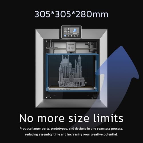 3D Printer, Max 600mm/s High-Speed Printing, 65℃ Chamber Heat, Fully Auto Leveling, 370°C Direct Extruder with Integrated Nozzle, Large Print Size 12"x12"x11" A9695