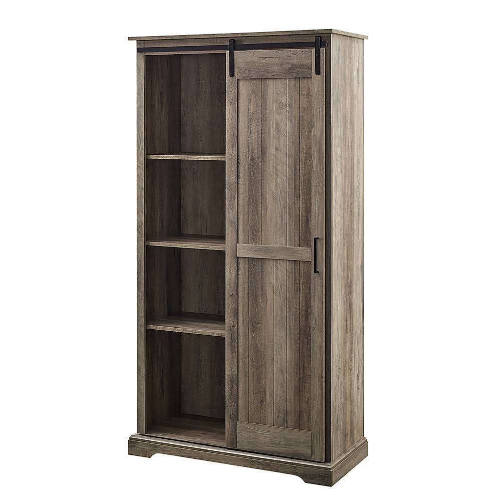 68" Sliding Door Storage Cabinet - Grey Wash P147