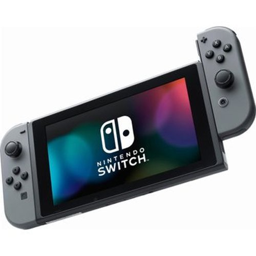 32GB Console with Gray Joy Con Bundle with Super Mario Party, Mario Kart 8 Deluxe and Steering Wheel 2-Pack O73751