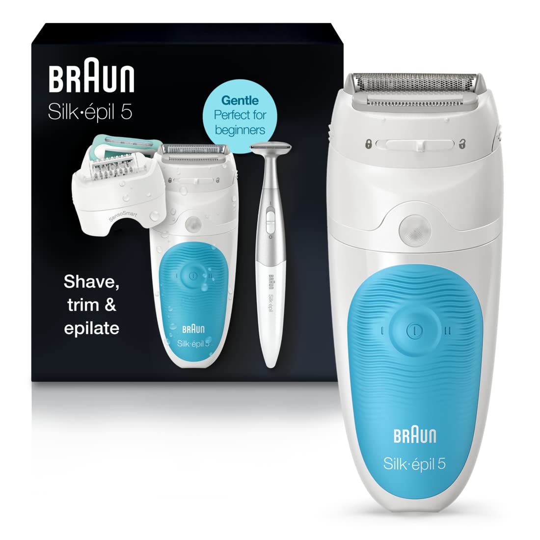 Epilator Hair Removal Device Cordless Rechargeable Wet & Dry A8448