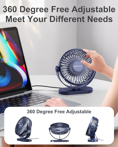 White 5 Inch USB Desk Fan G3809
