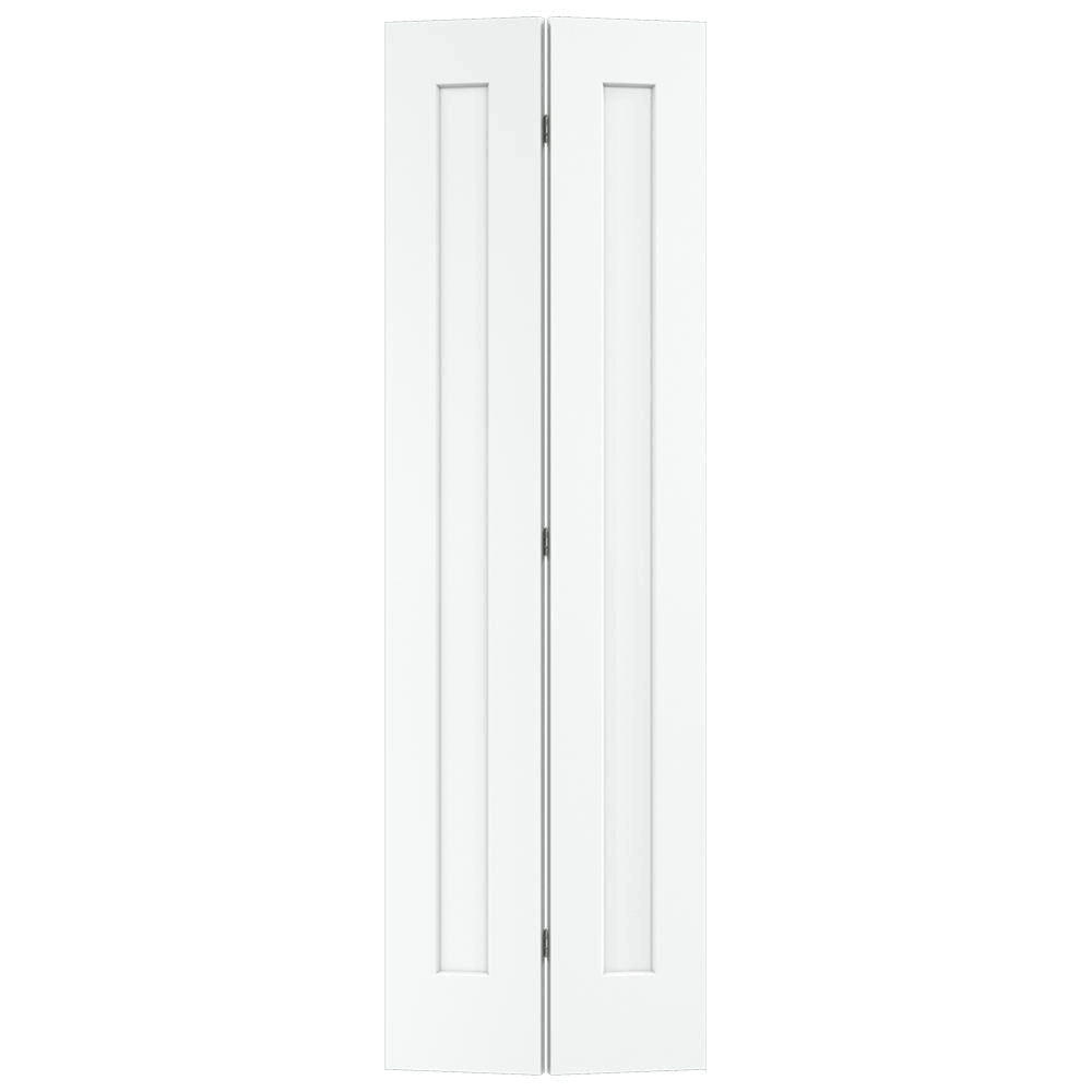 24 in. x 80 in. White Painted Composite MDF Closet Bi-Fold Door B871773