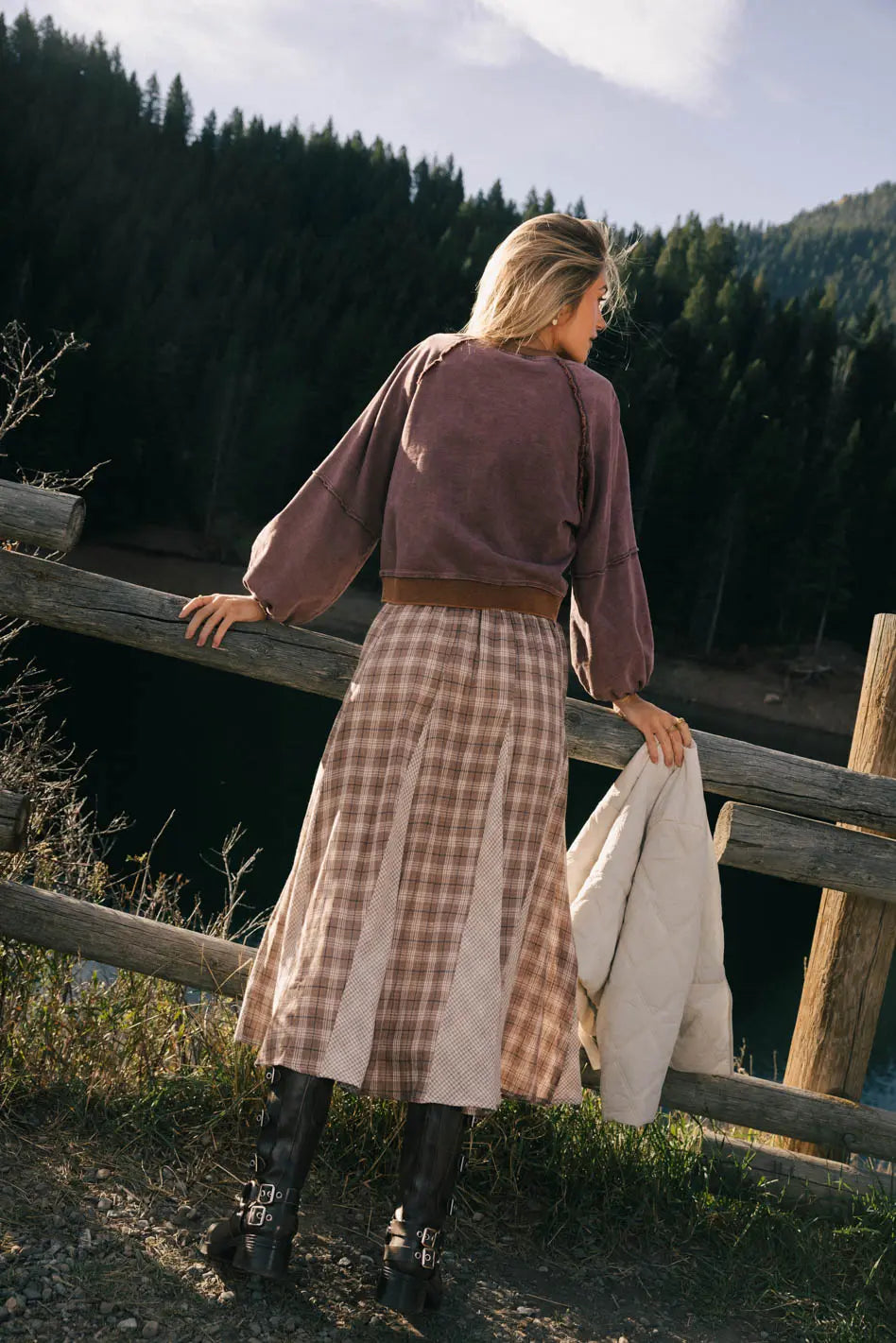 Pleated Maxi Skirt T592