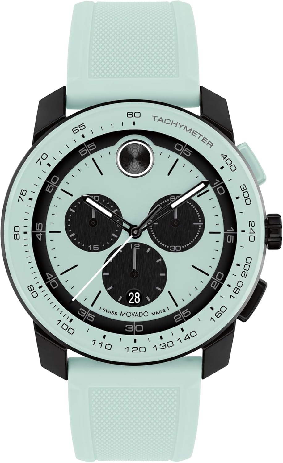 Swiss Quartz Chronograph Sport Watch, Silicone Strap, 42mm T72062