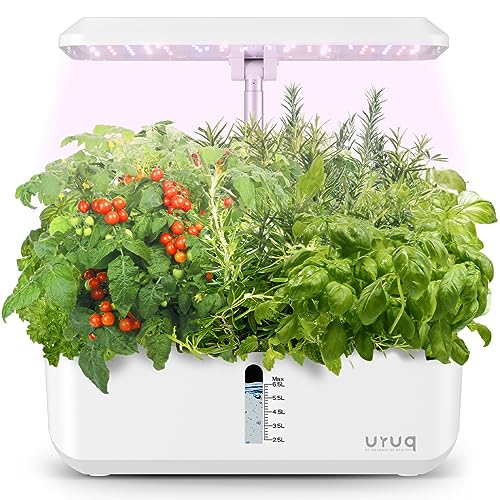 12 Pods Indoor Hydroponic Growing System with LED Grow Light White Q884082