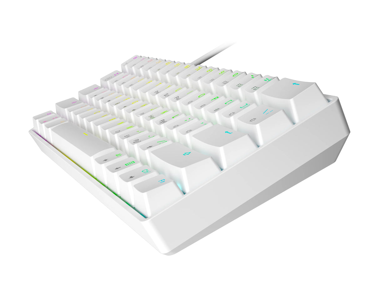 White Gateron Optical Black 61 Keys RGB Mechanical Keyboard F337302