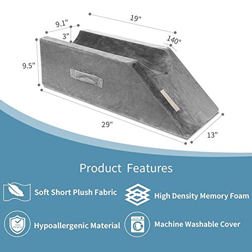 Memory Foam Leg Elevation Double Wedge Pillow P552