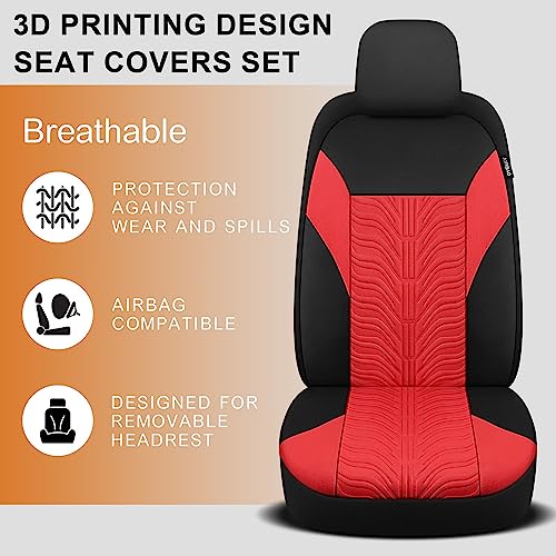Black Washable Cloth Split Bench Seat Covers Z574139