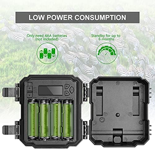 Mini Trail Camera 2 Pack 24MP 1080P HD with 32GB SD Cards Waterproof Night Vision E6433