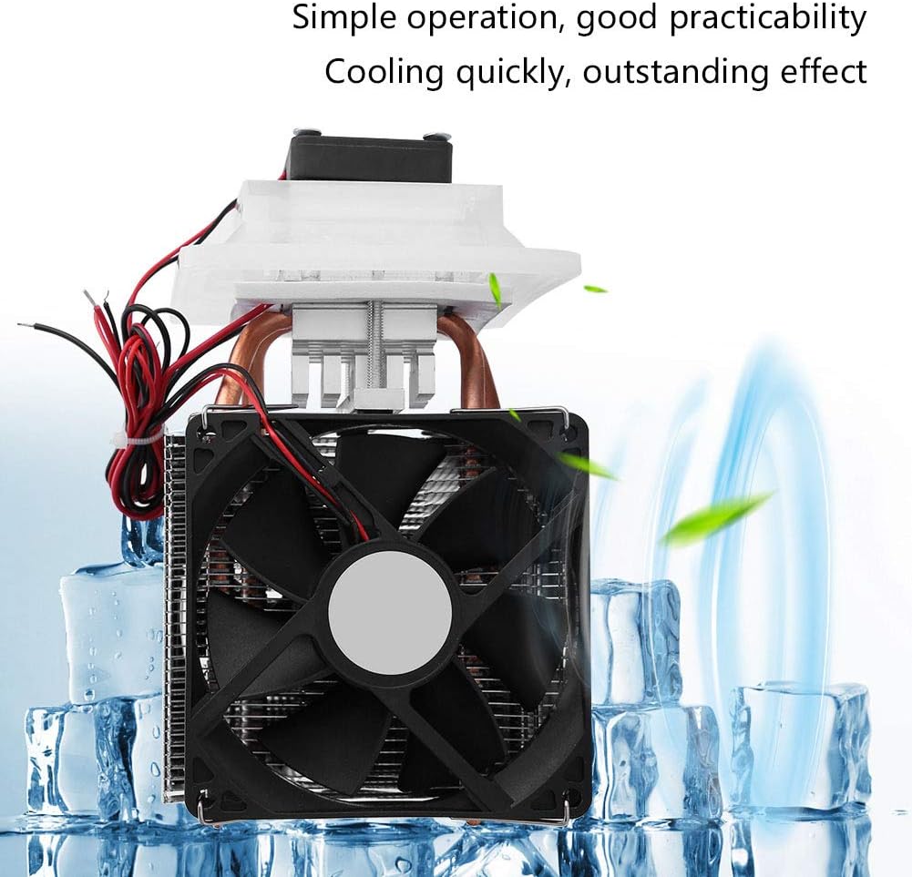12V Semiconductor Refrigeration Thermoelectric Peltier Air Cooling Dehumidification System Cooler Fan Kit 175x100x98 mm H41815