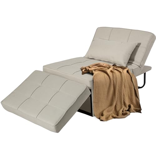 Gray Folding Sofa Bed Ottoman Y4915