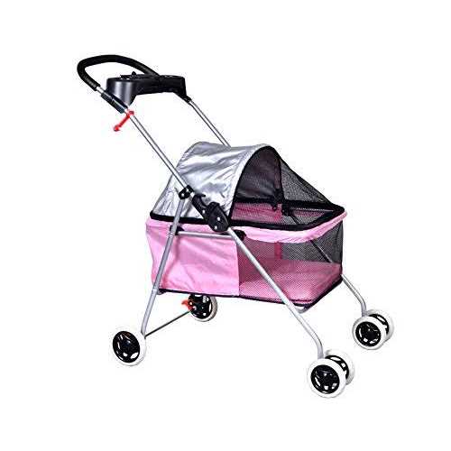 4 Wheels Folding Waterproof Portable Pet Stroller S658