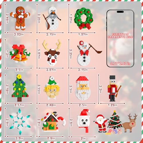 13-in-1 Christmas Ornaments Building Kit Y3395