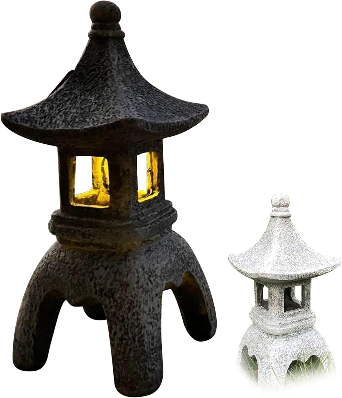 Pagoda Garden Statue Resin Solar Waterproof J64934