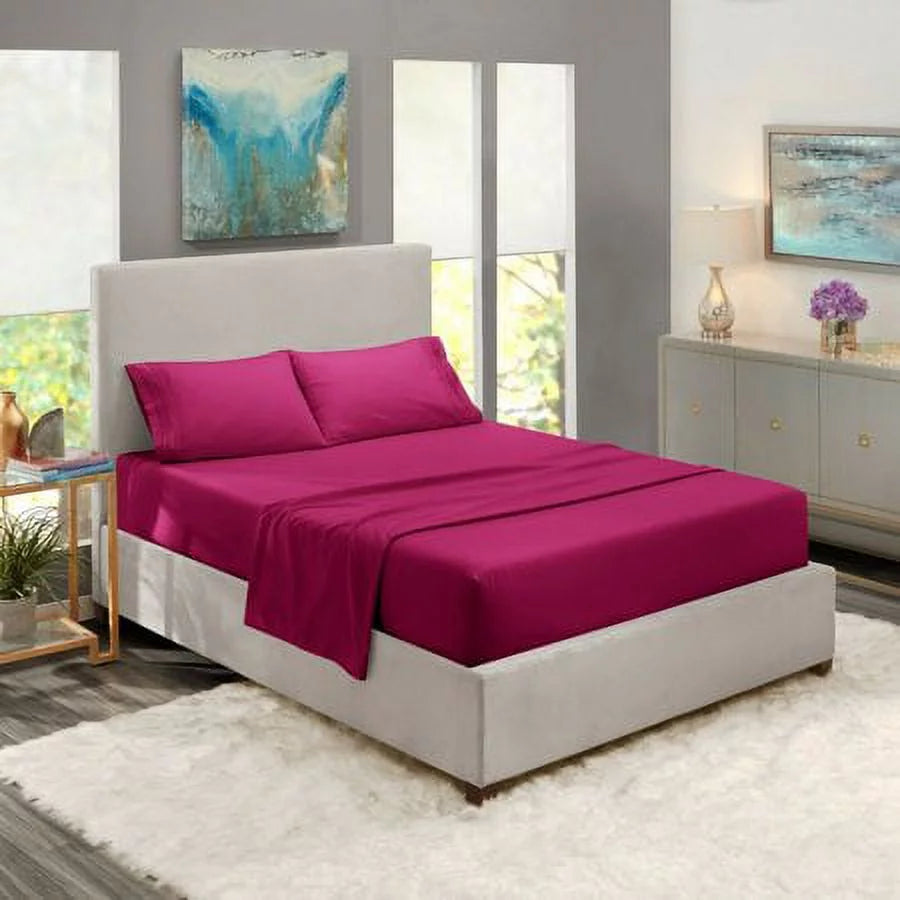1800 Thread Count 4 Piece Deep Pocket California King Size Sheet Set D487