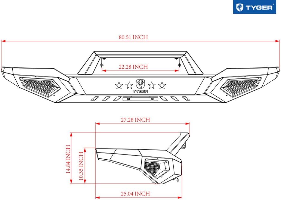 Textured Black Front Bumper Kit X914739