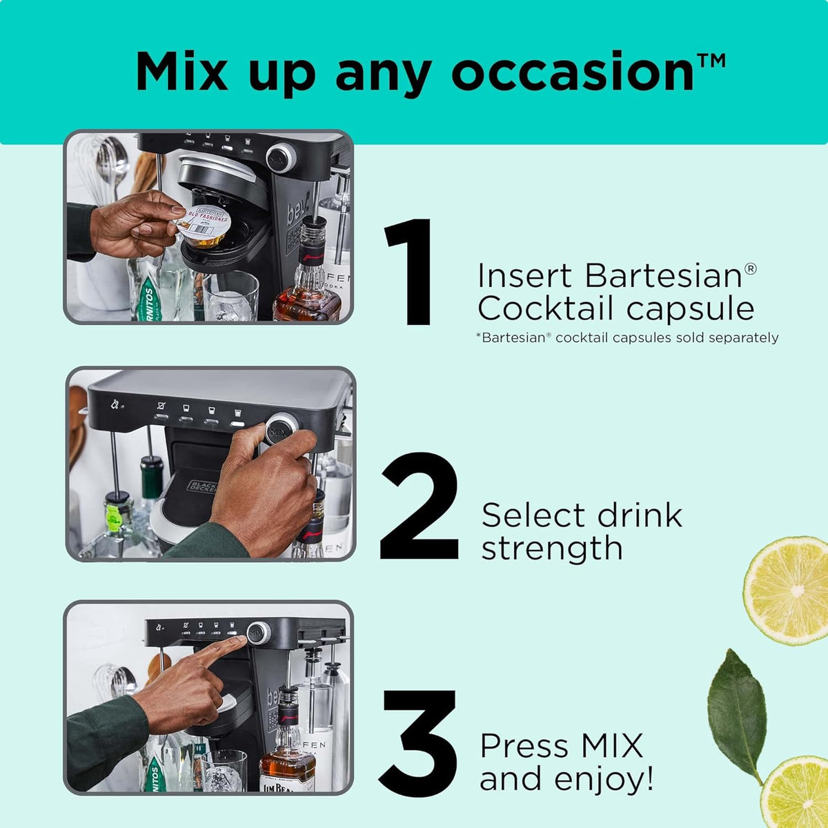 Cocktail Maker Machine and Drink Maker for Bartesian capsules R5741