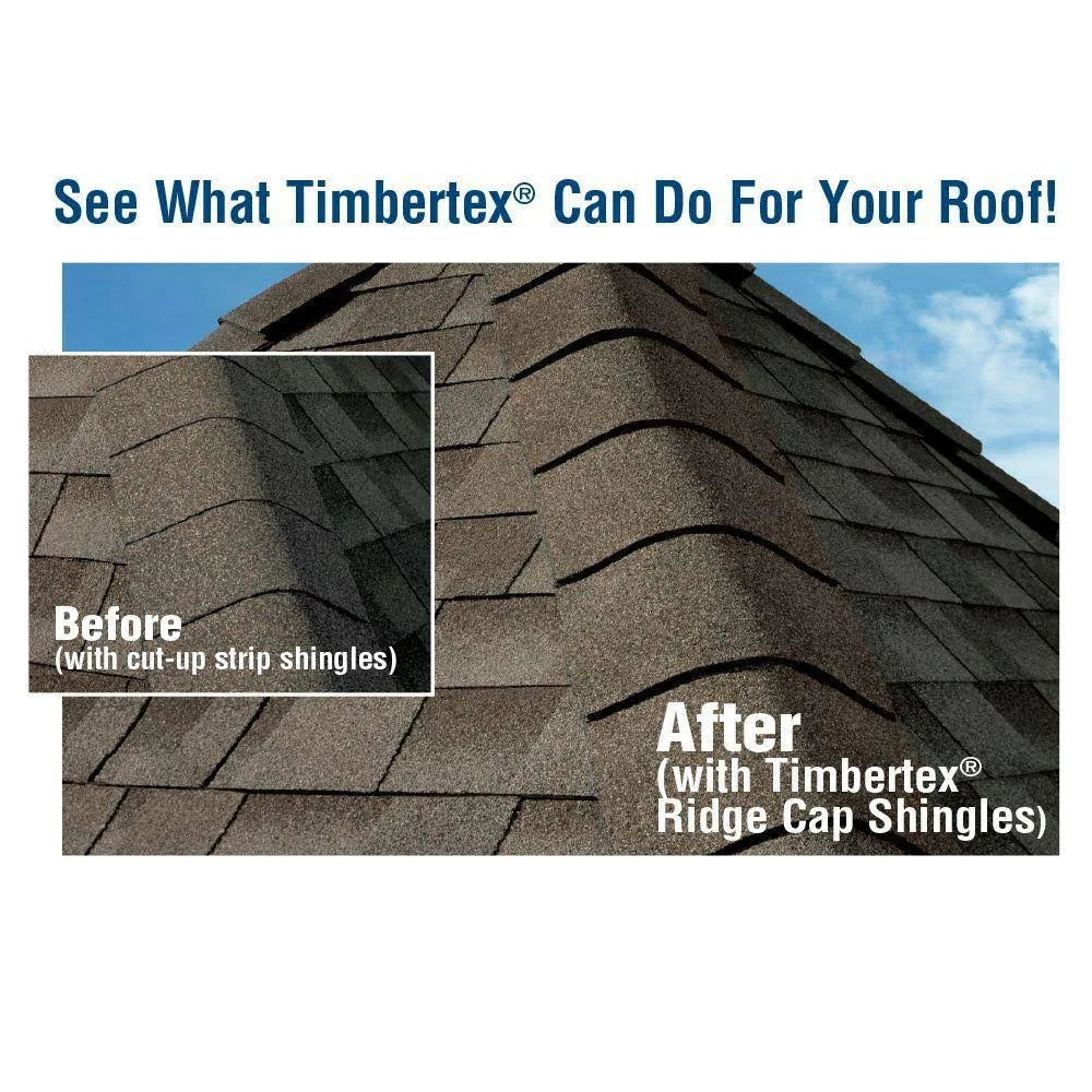 Double-Layer Hip and Ridge Cap Roofing Shingles (20 Lin. ft. per Bundle) (30-Pieces) T75415