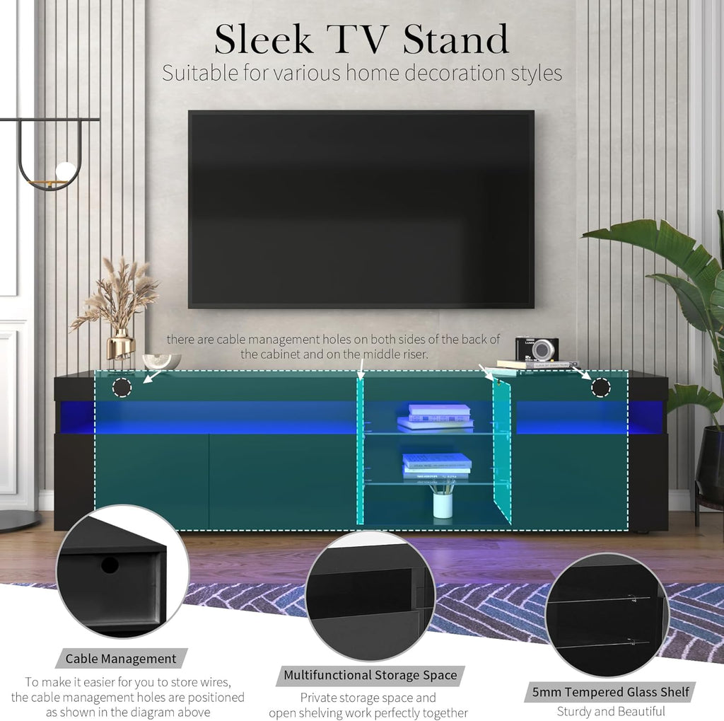 Black TV Stand U871