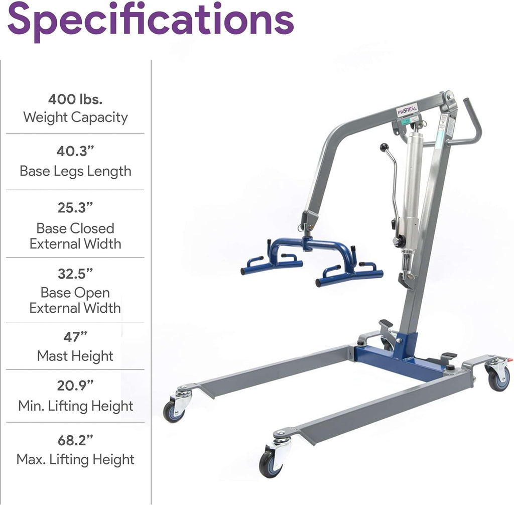 400 lb Weight Capacity Manual Patient Lift H25079