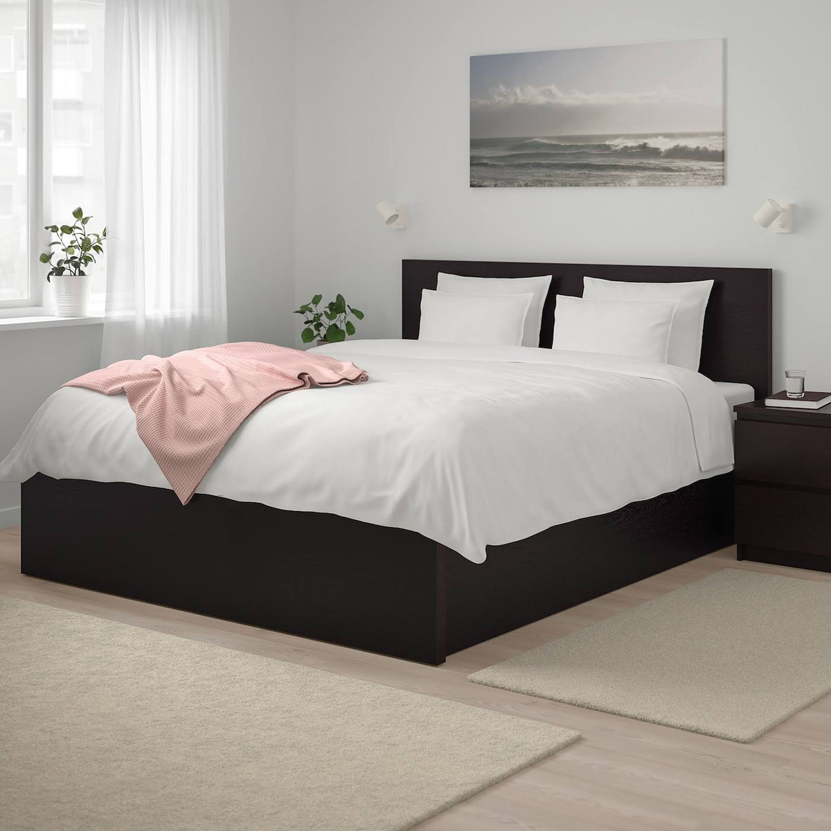 Queen Black-Brown Storage Bed U745
