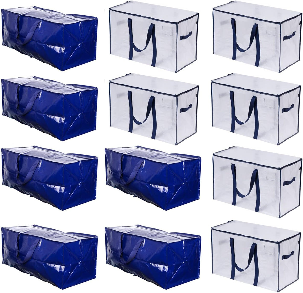 12 Pack Heavy-Duty Moving Bag with Backpack Straps and Label Pocket E331