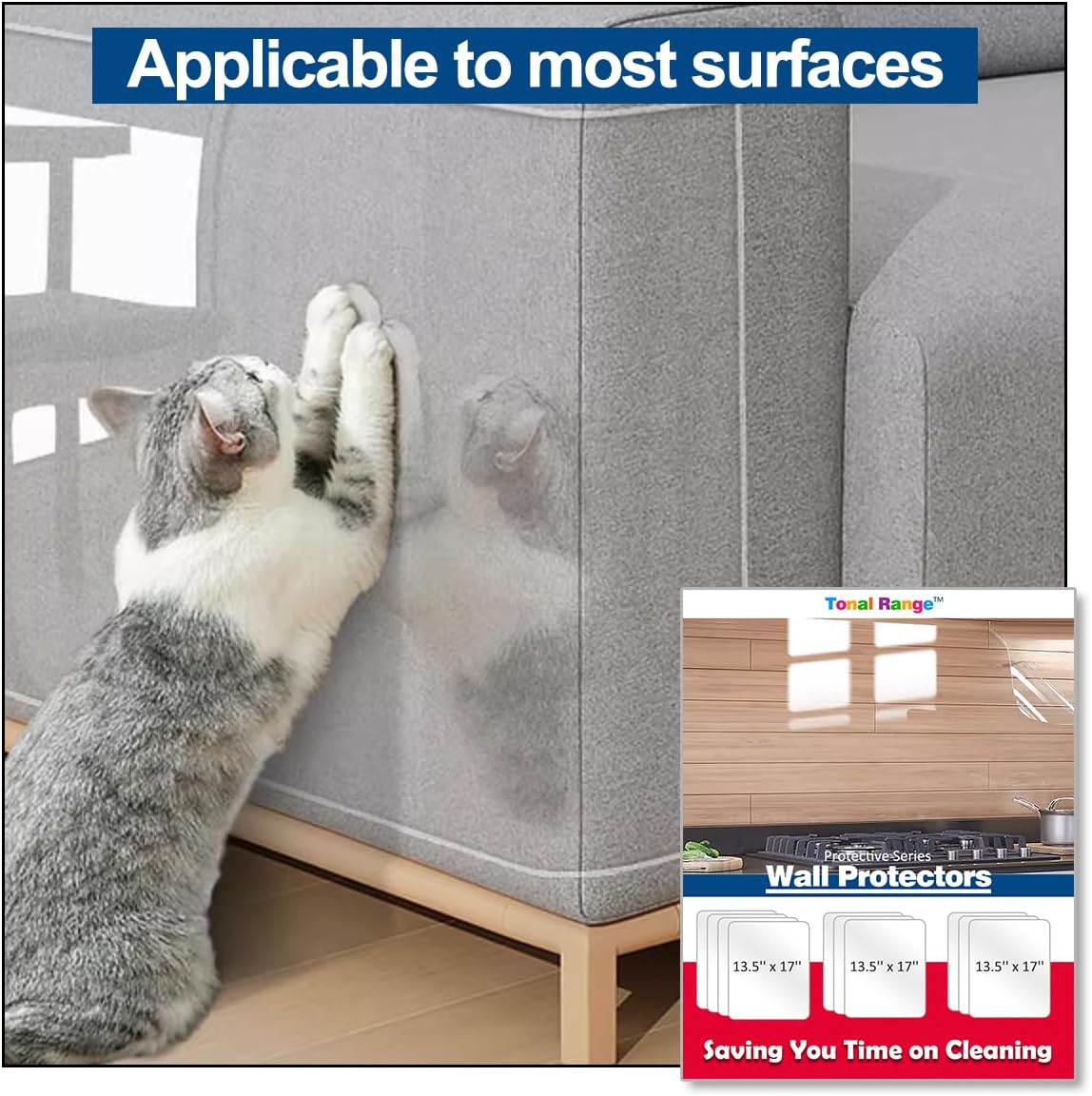 Clear Self Adhesive Wall Protector -5 Sheets U898881