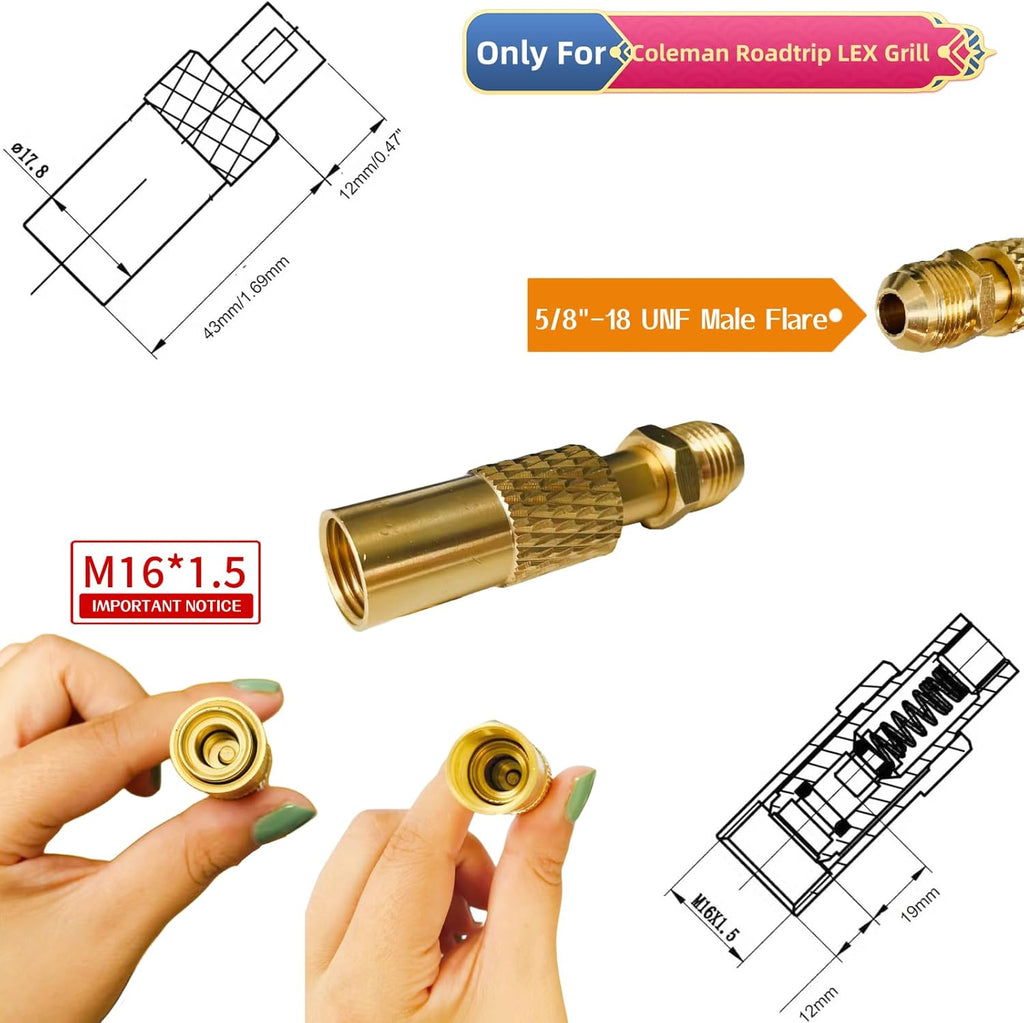 Universal Grill Regulator Hose with Threaded Regulator Y1157