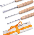 4pc Detail Chisel Set with Canvas Case N968747