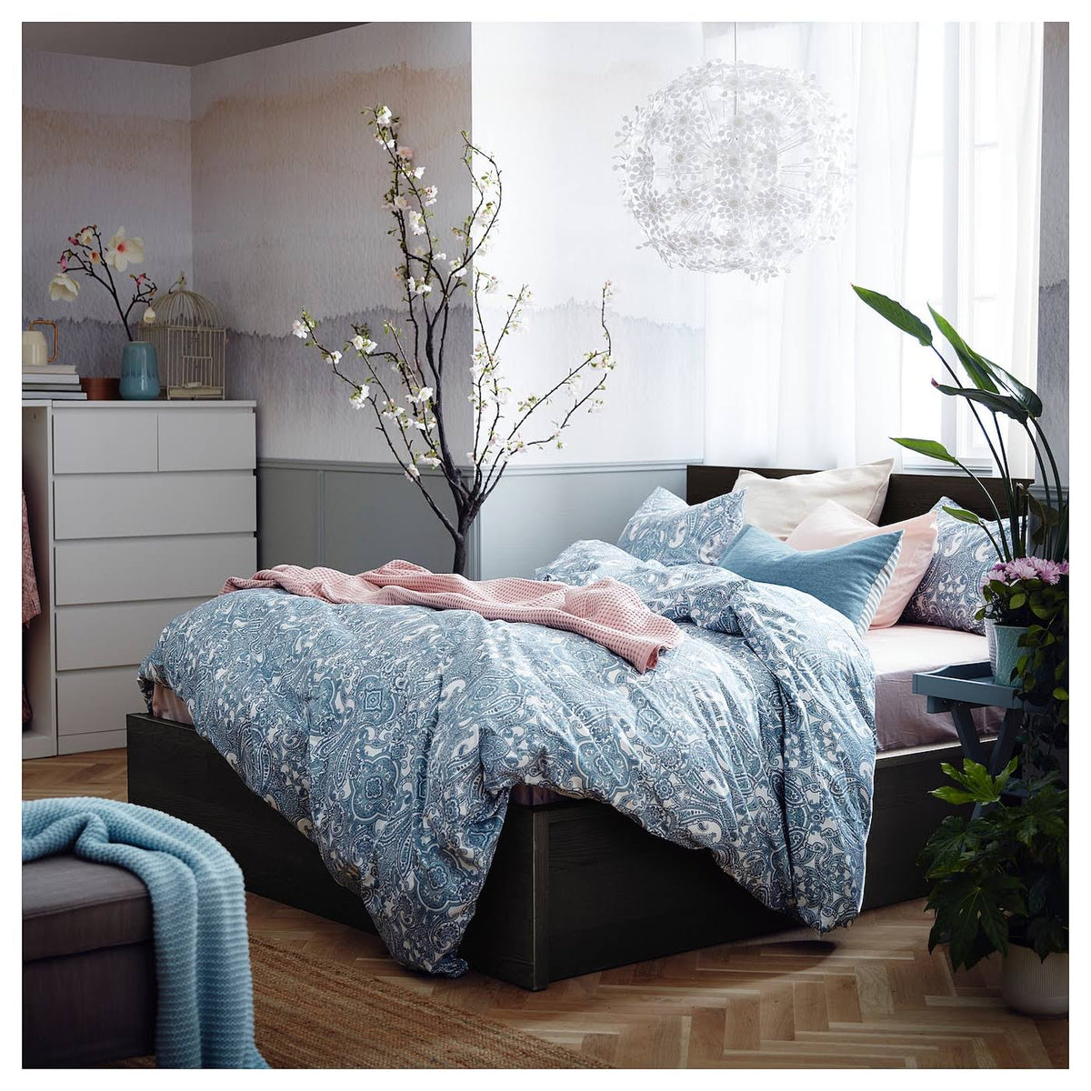 Queen Black-Brown Storage Bed U745
