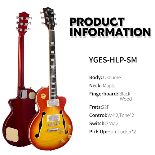 cherryburst semi hollowbody Electric Guitar with Bag P47446