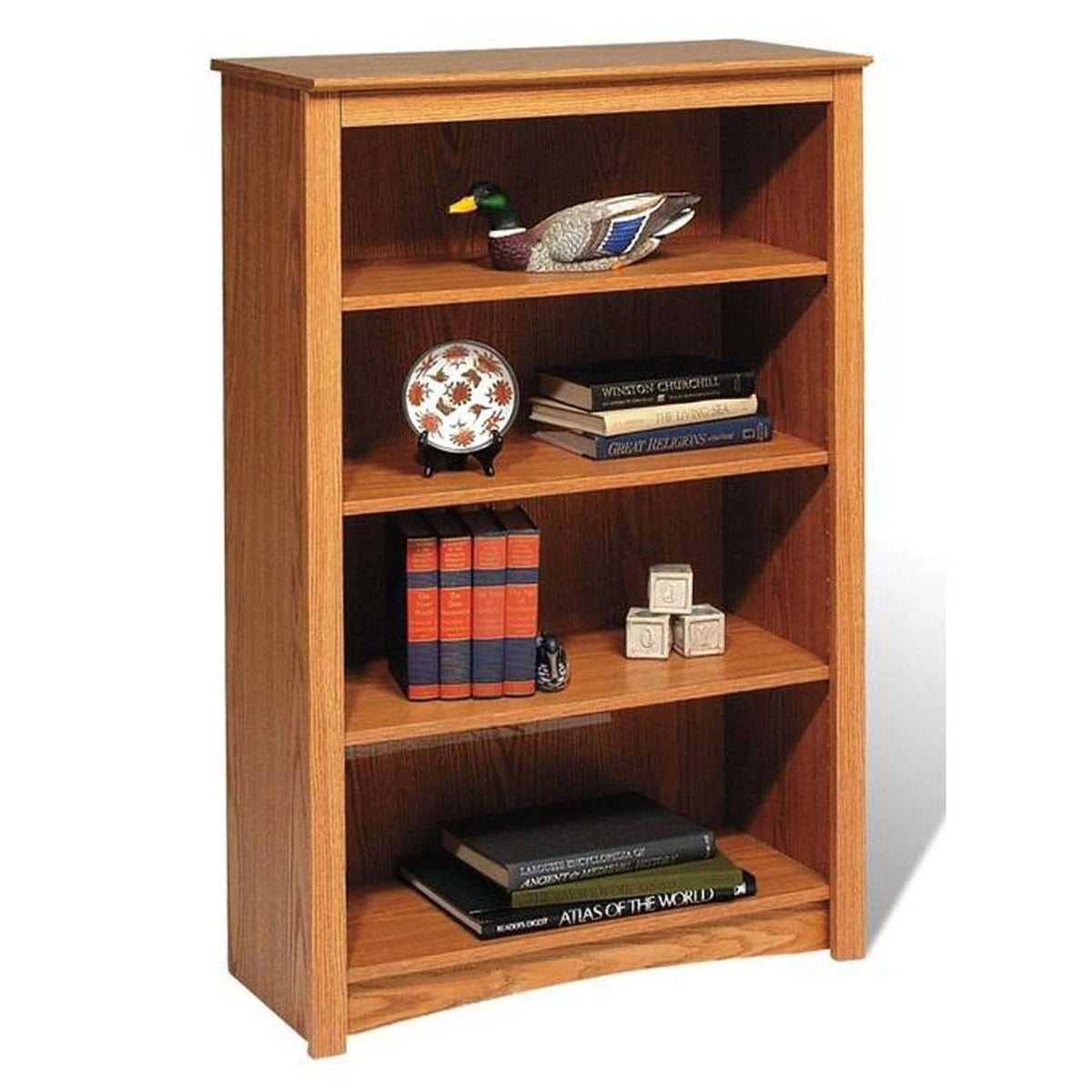 Oak 4-Shelf Bookcase C778