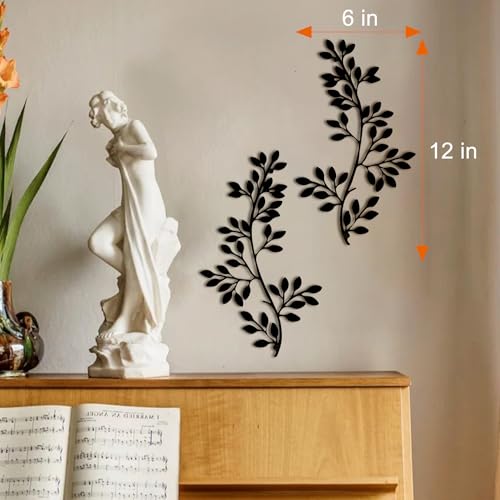 2 Pieces Metal Olive Branch Leaf Wall Decor O9599