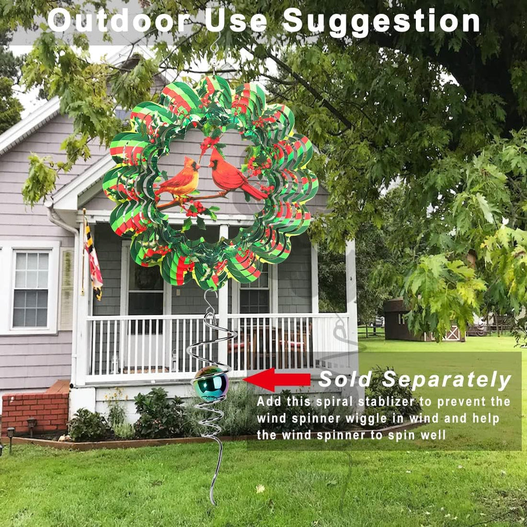 12 Inches Green Metal Wind Spinner D257264