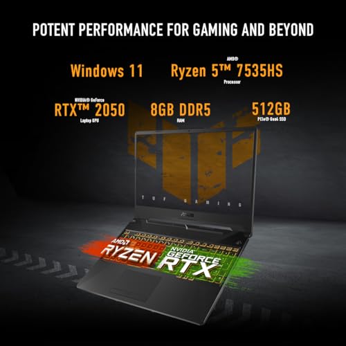 Graphite Black 15.6" 144Hz FHD Gaming Laptop, Intel Core i5-11400H, GeForce RTX 2050, 8GB DDR4 RAM, 512GB PCIe SSD F541304
