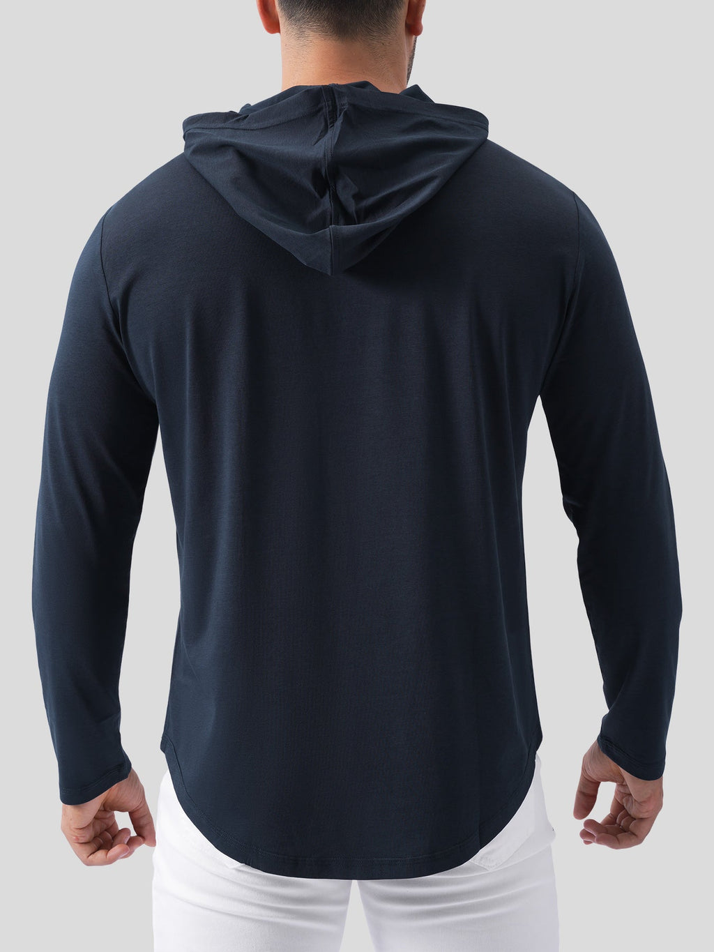 StaySmooth Long Sleeve Hooded Drop-Cut Tee