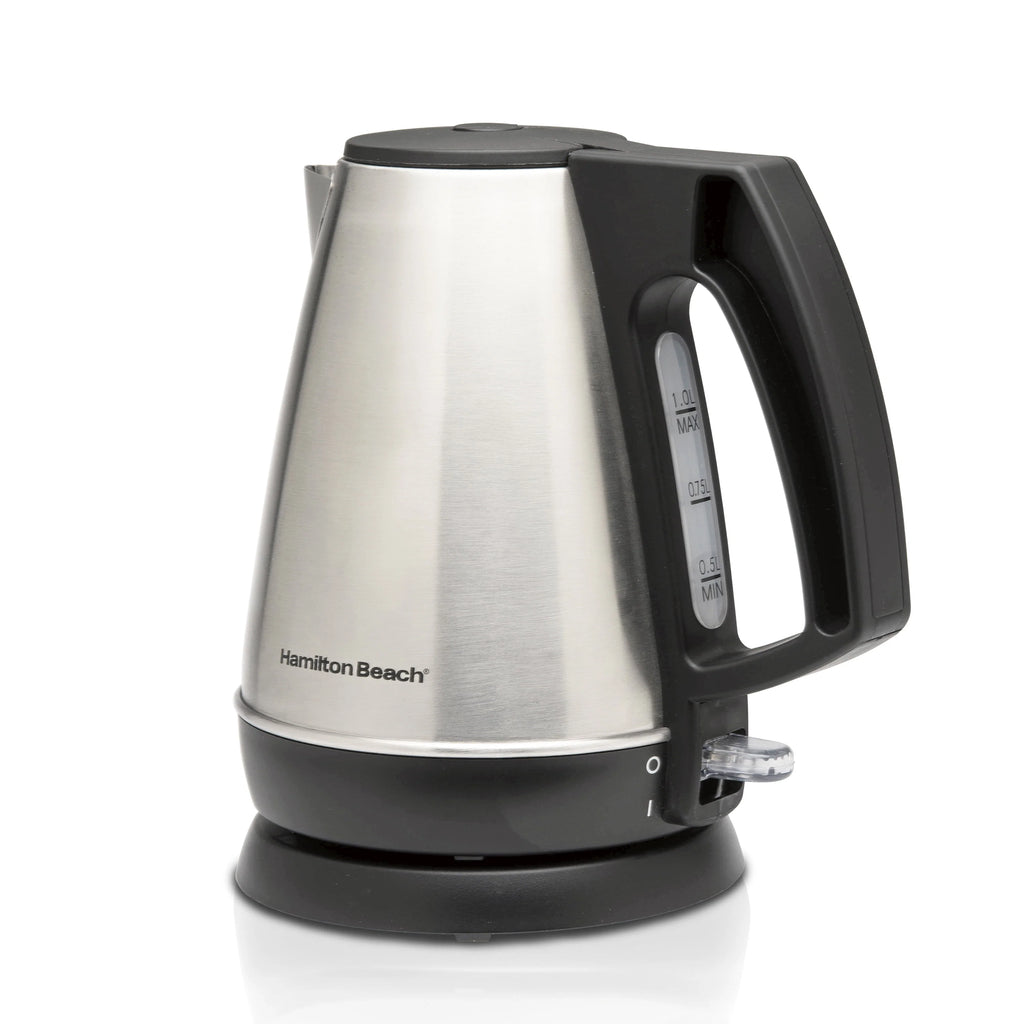 1 Liter Stainless Steel and Black Electric Kettle S14597