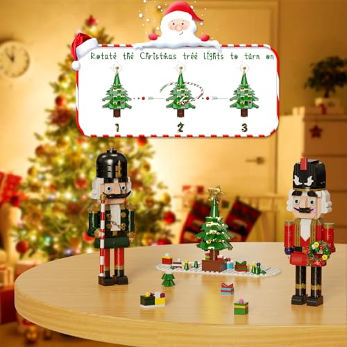Christmas Nutcracker Building Kit with LED Light, 690 Pieces V28883