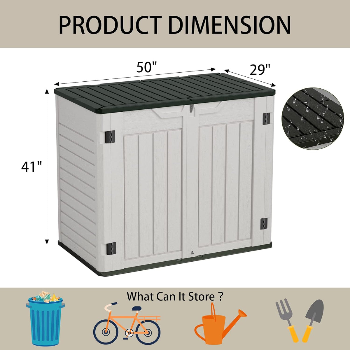 White Resin Outdoor Storage Shed 4 x 2 ft Q13163