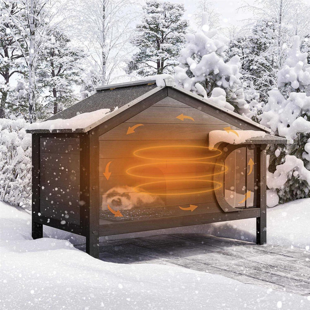 Outdoor Insulated Wooden Cat House L393399