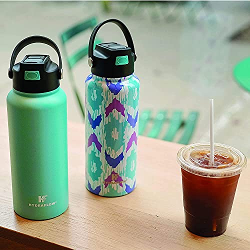 Triple Wall Vacuum Insulated Stainless Steel Water Bottle with Flip Straw V591427