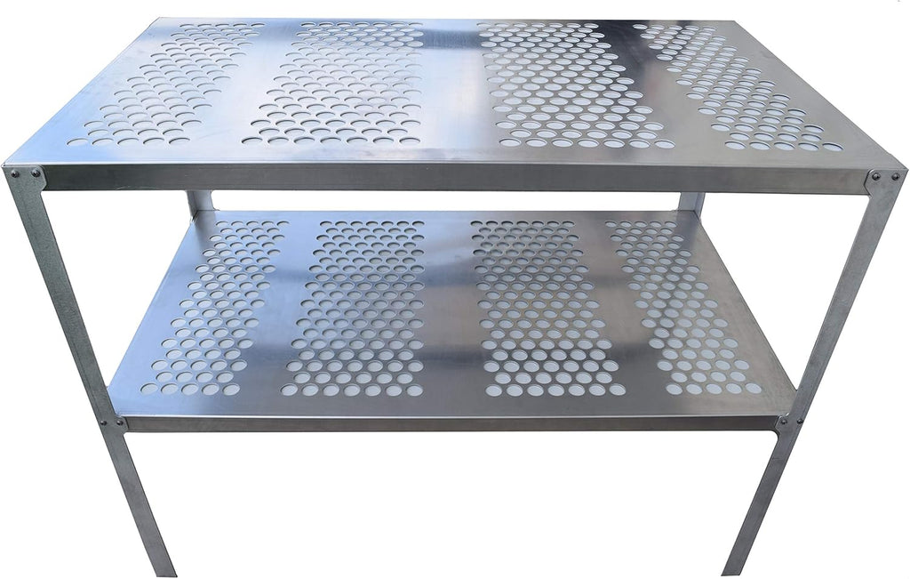 Aluminum Greenhouse Potting Bench and Utility Table with 1 Inch Round Holes R514806